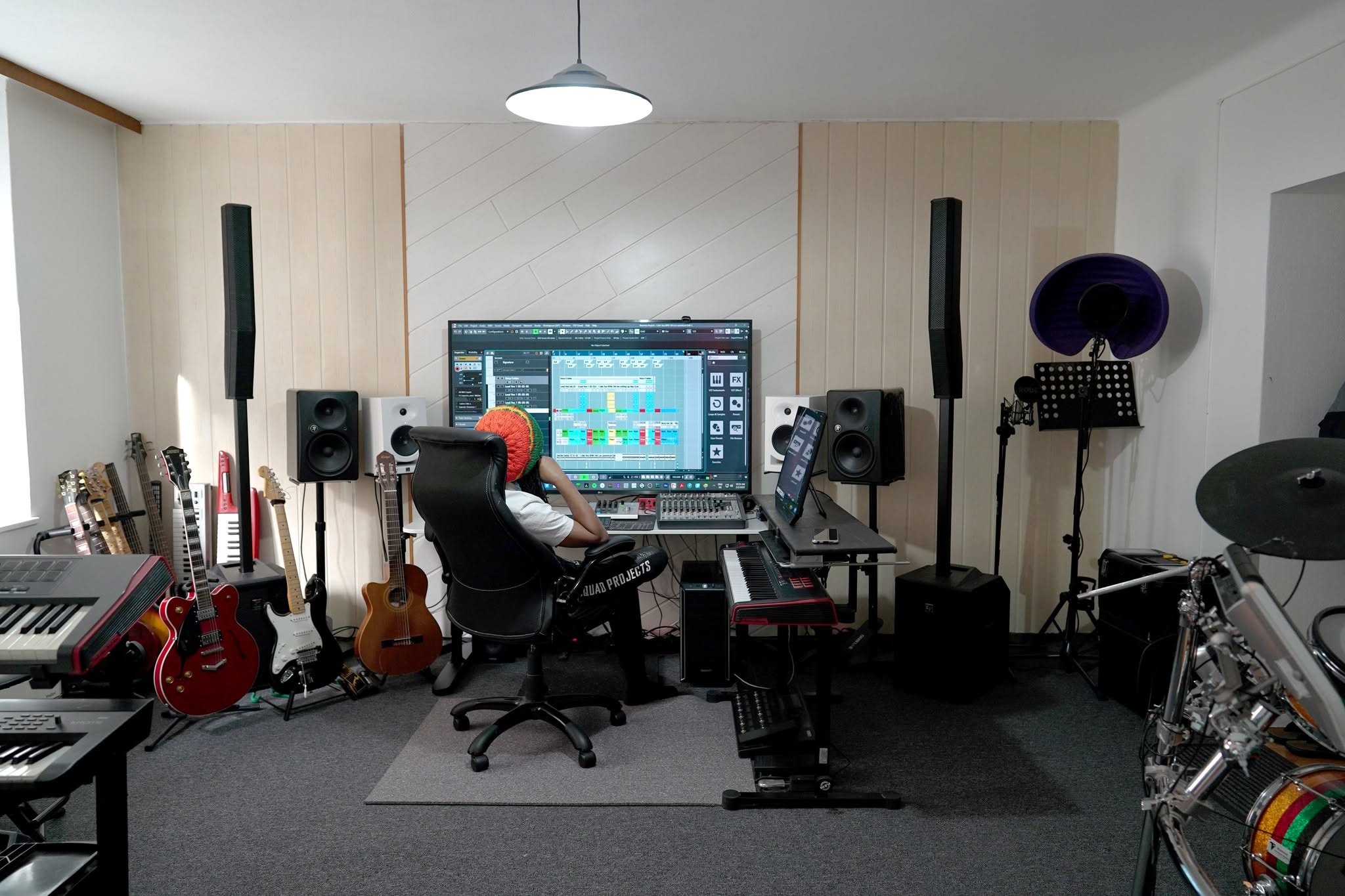 Lee Holness in the studio
